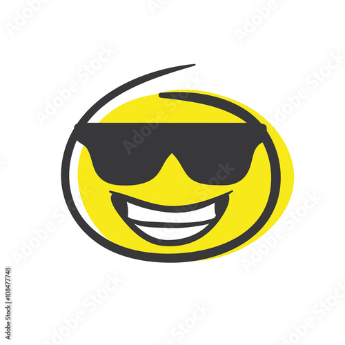 Stick Figure Series Emoticon / Cool, Sonnenbrille
