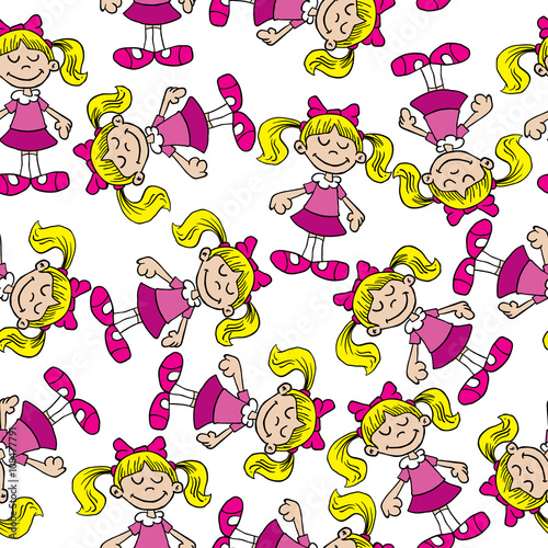 little girl in pink dress pattern