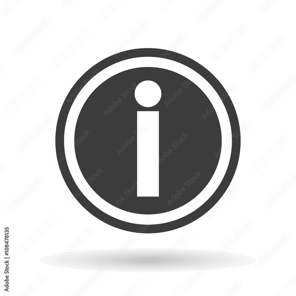Information sign icon, isolated on white background, flat design style vector illustration Information sign icon, isolated on white background, flat design style vector illustration