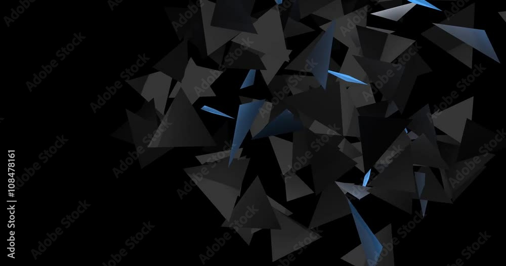 The 3d rendering of low poly nice color circle with chaotic structure