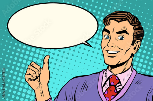 man like retro vector illustration