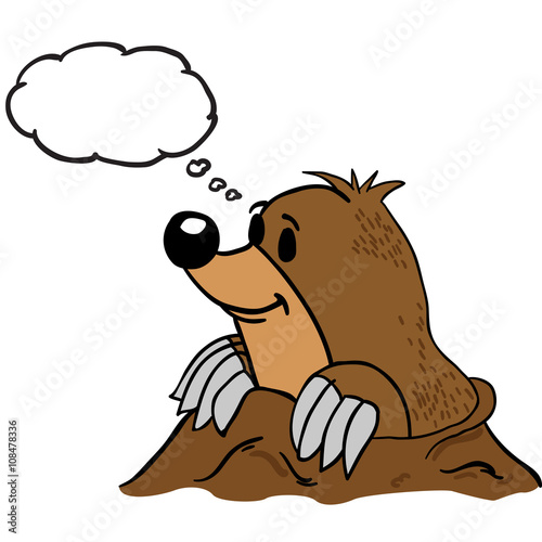 mole with thought bubble