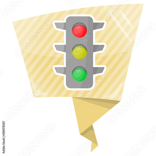 Traffic light colorful icon