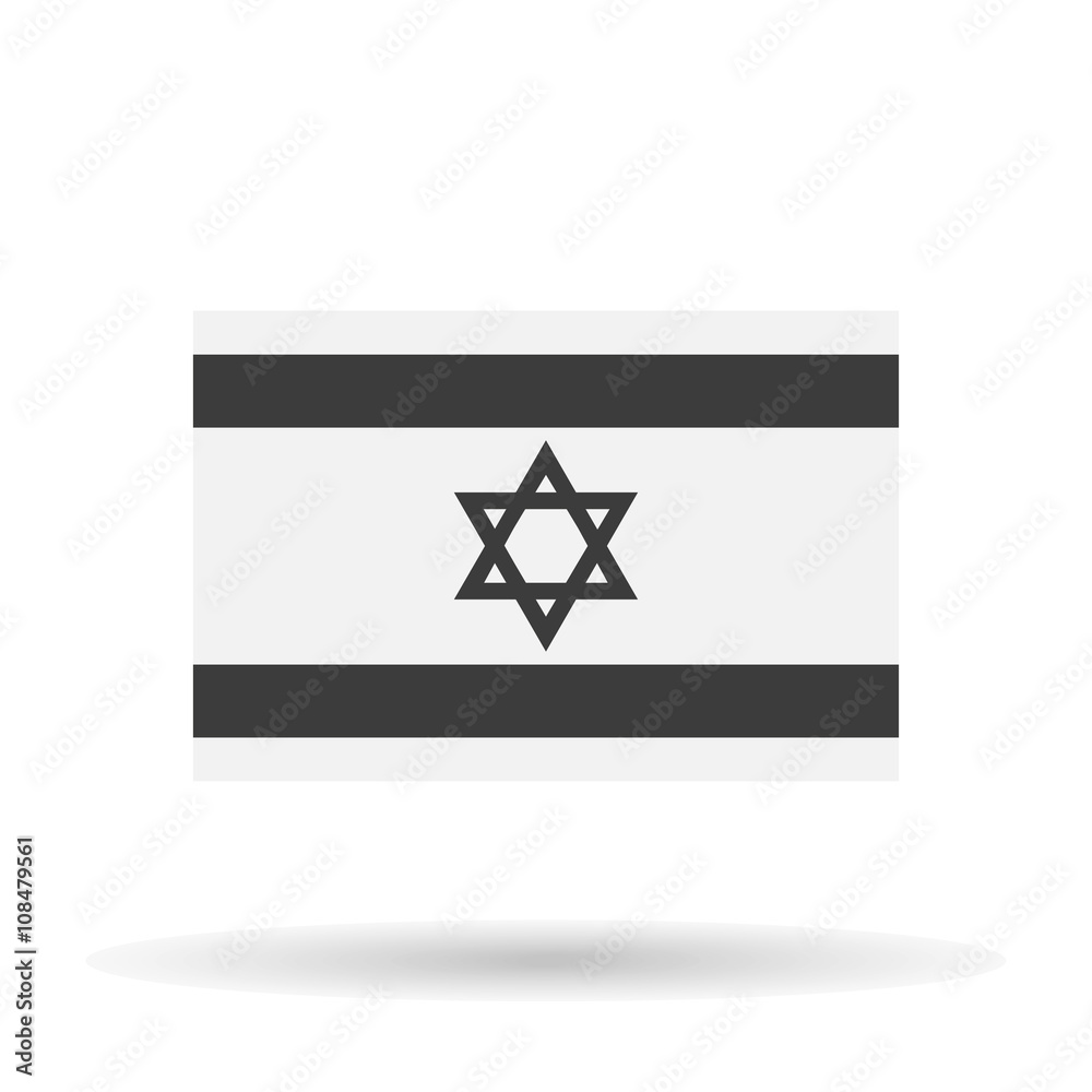Israel flag icon, the Star of David, stylish vector illustration Israel flag icon, the Star of David, stylish vector illustration