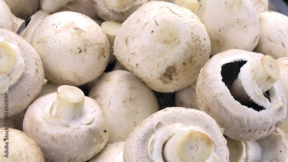 Portion of rotating Mushrooms (seamless loopable 4K UHD footage) Portion of rotating Mushrooms (seamless loopable 4K UHD footage)