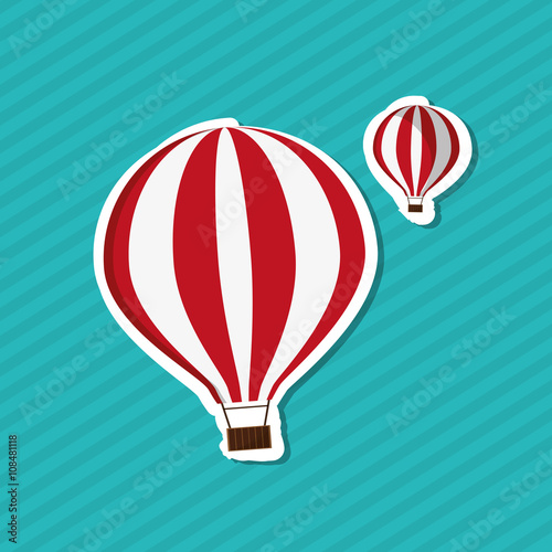 hot air balloon graphic , vector illustration