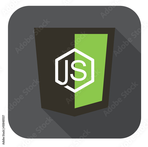 vector icon web shield node framework - isolated flat design illustration long shadow 