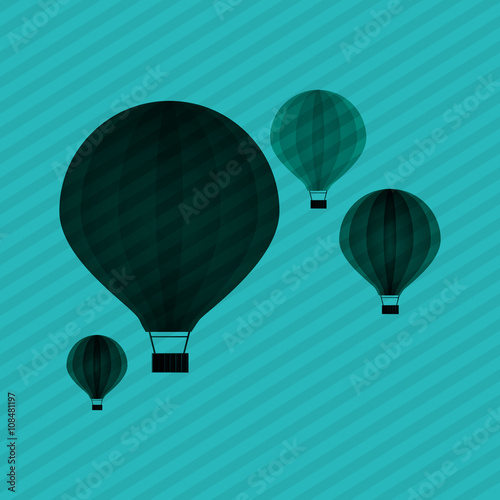 hot air balloon graphic , vector illustration
