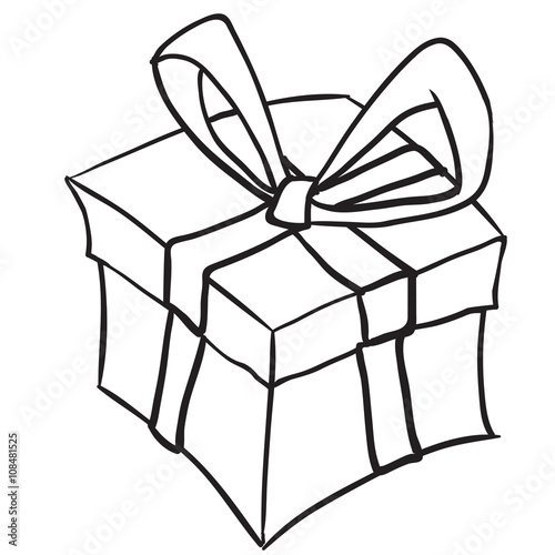 simple black and white gift box