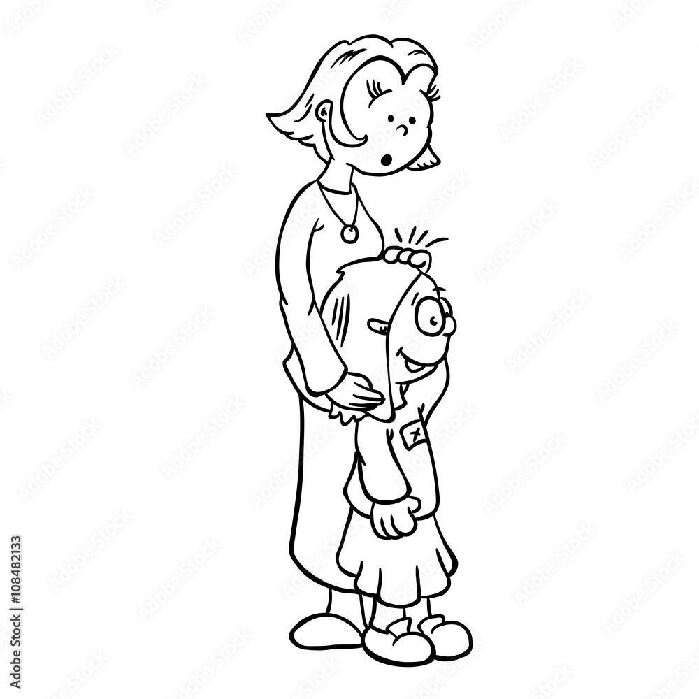 simple black and white mom holding little girl simple black and white mom holding little girl