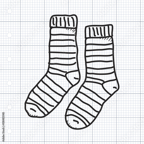 Simple doodle of a pair of socks