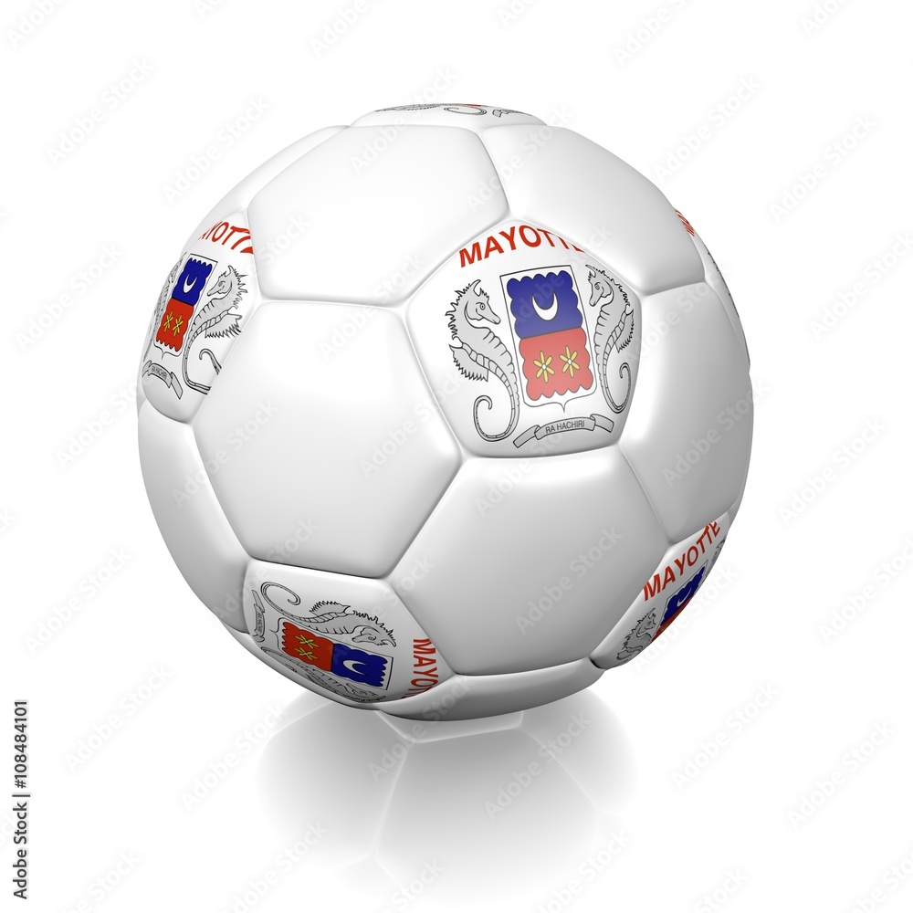 Fototapeta premium Football soccer ball with a national flag texture