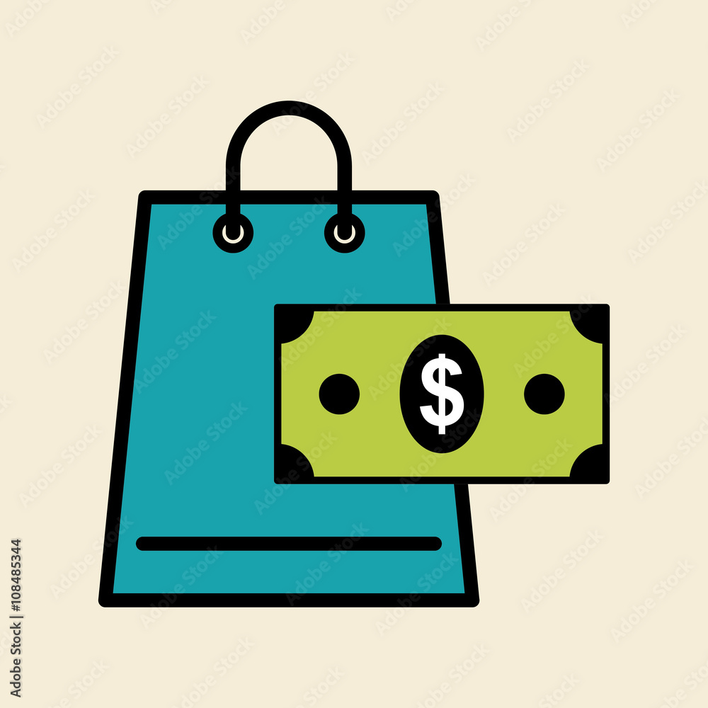 Vector illustration of Shopping , editable icon