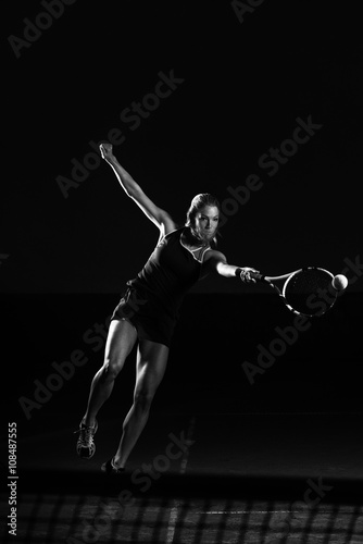 Woman Playing Tennis Waiting Tennis Ball © Jale Ibrak