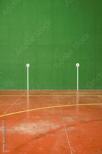 Detail of the marks in an fronton court, basque ball, Spain