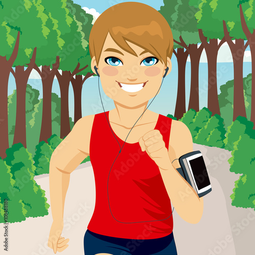 Handsome healthy runner man...