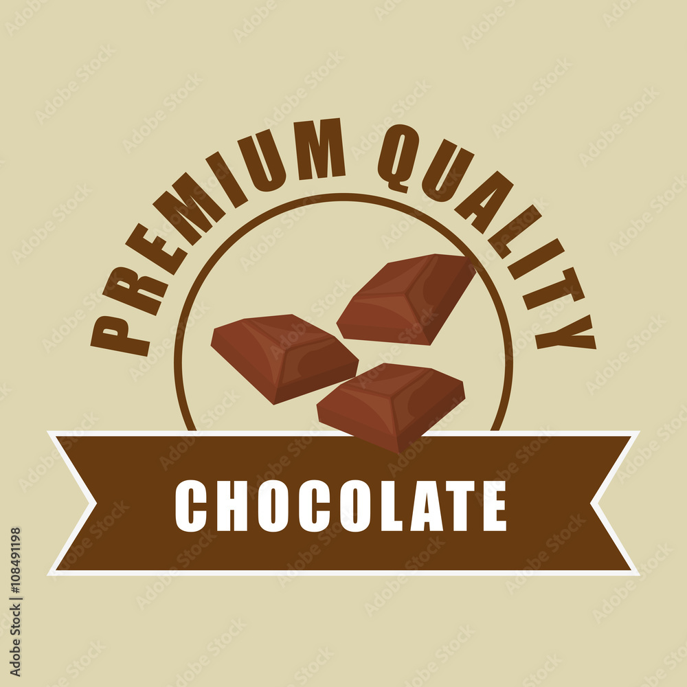 Fototapeta premium Chocolate design over white background, vector illustration