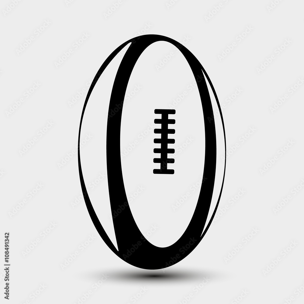 Vector illustration of rugby ball Vector illustration of rugby ball