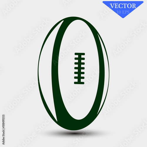 Vector illustration of rugby ball photo