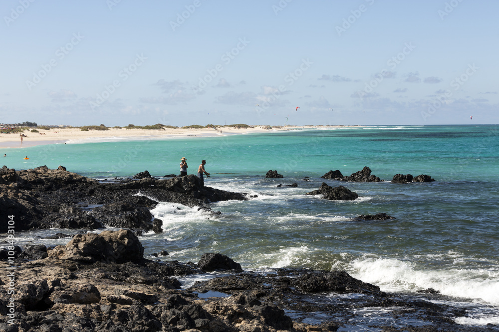 Corralejo Beach on Fuerteventura, Canary Islands. Spain Corralejo Beach on Fuerteventura, Canary Islands. Spain