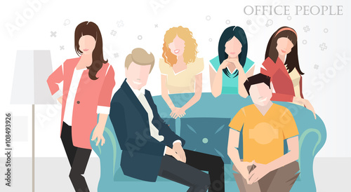  vector flat office people. Flat design style