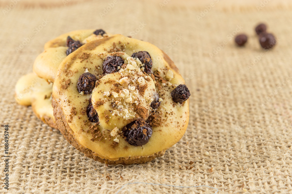 Homemade muffins with aronia and cranberries Homemade muffins with aronia and cranberries