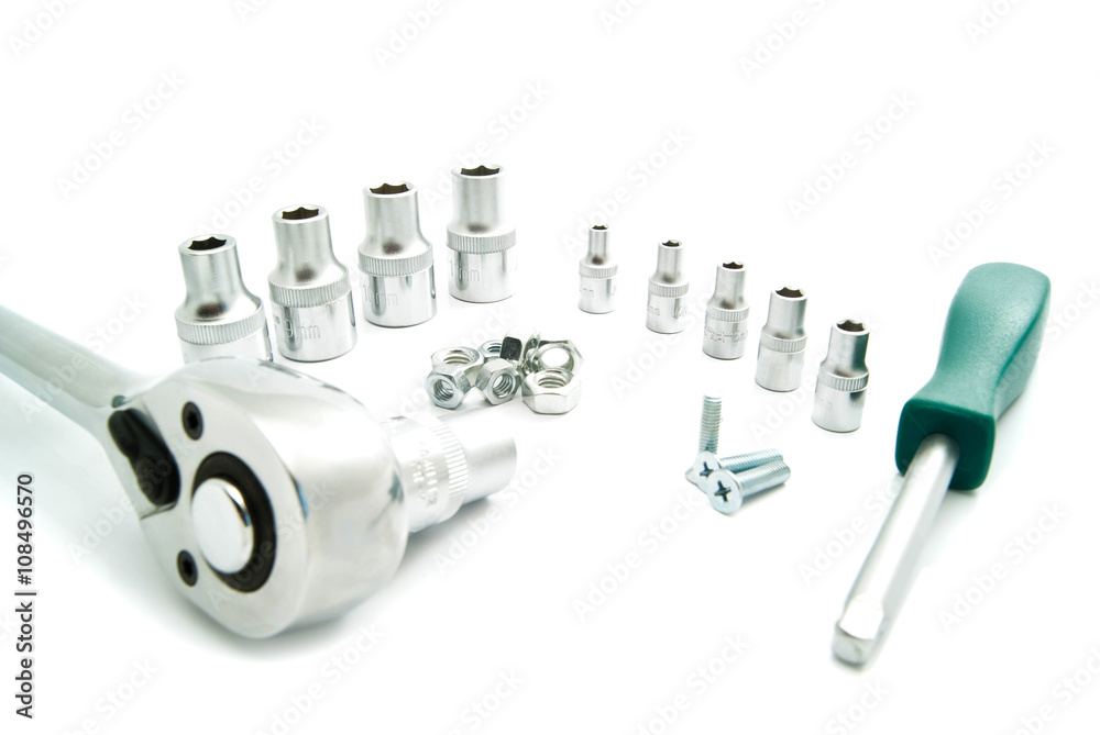 © mskphotolife - Ratchet, heads and bolts