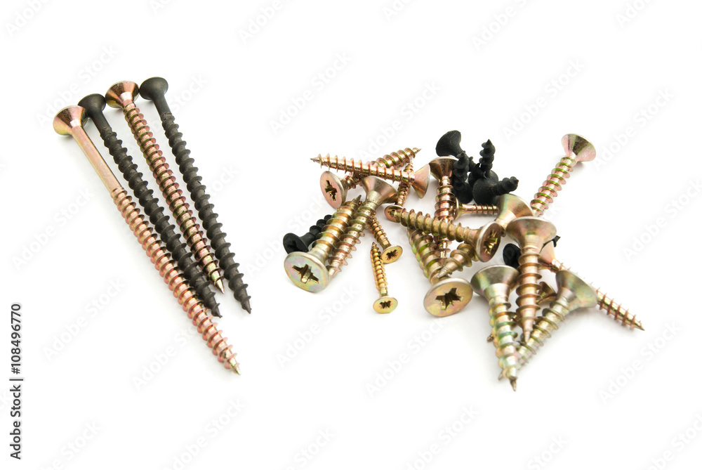 heaps of screws on white heaps of screws on white