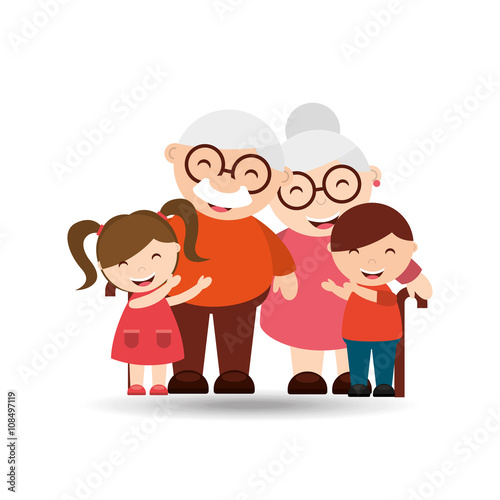 happy grandparents  design 