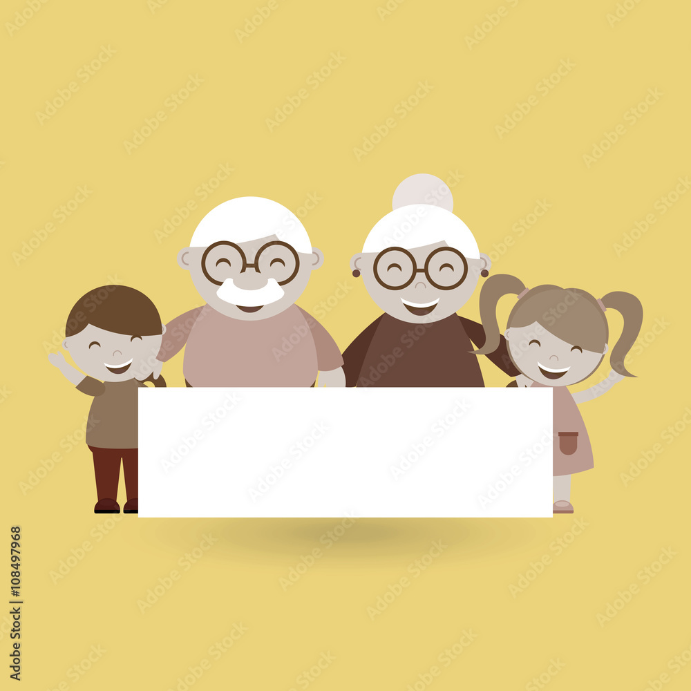 happy grandparents  design 