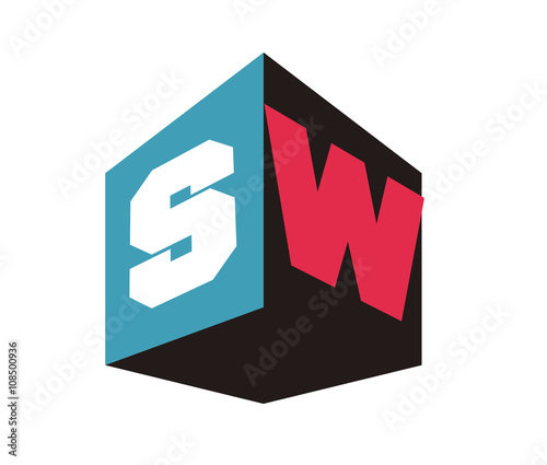 Free Download SW Initial Logo for your startup venture - GFXLoad
