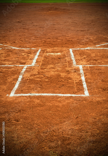 Photography base of a baseball field