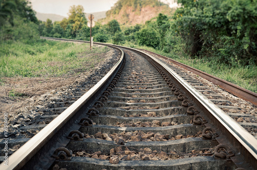 vintage railroad tracks