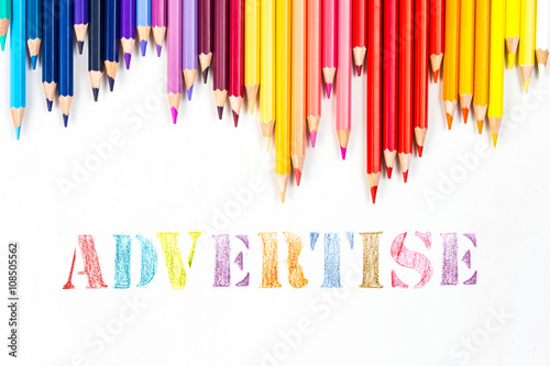 advertise drawing by colour pencils