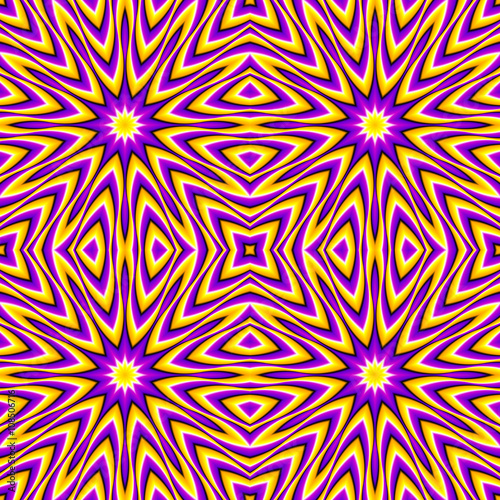 Abstract yellow seamless pattern (motion illusion)