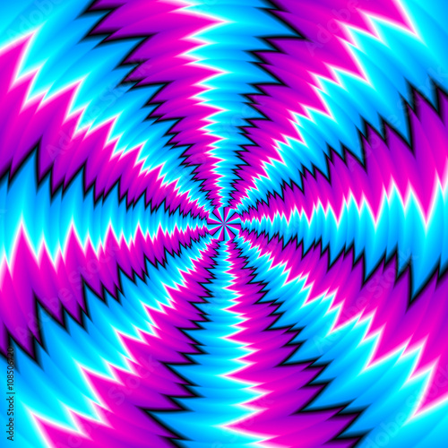 Blue background with spin illusion