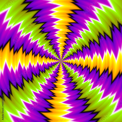Colorful background with spin illusion