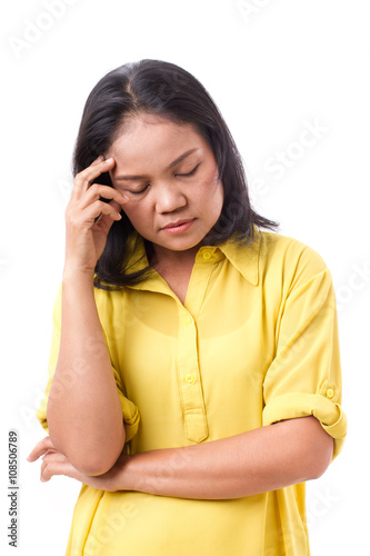 stressed, depressed woman