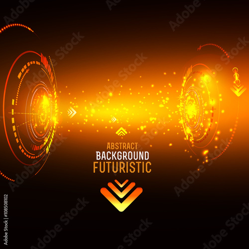 Sci fi Futuristic user interface, HUD, technology vector background