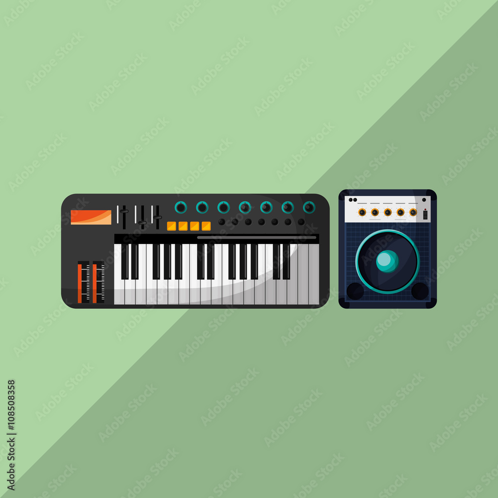 music illustration design, editable vector music illustration design, editable vector