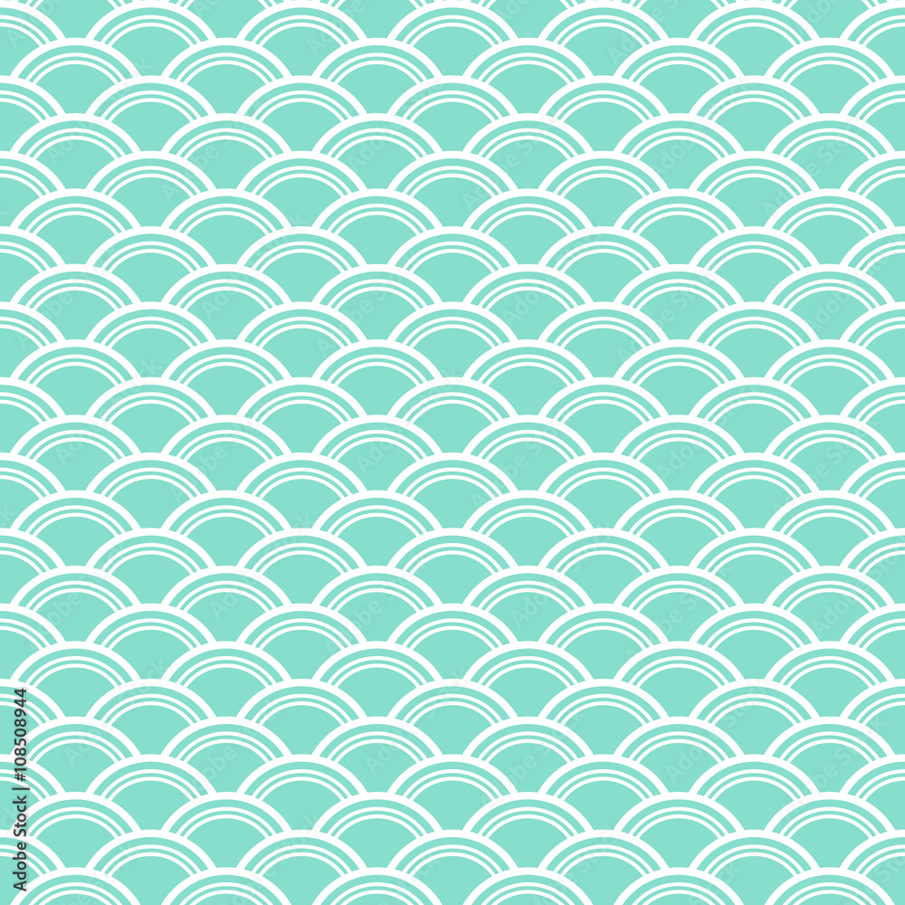aqua & white fish scales pattern, seamless texture background aqua & white fish scales pattern, seamless texture background