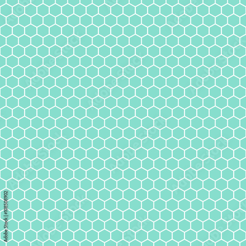 aqua & white honeycomb pattern, seamless texture background