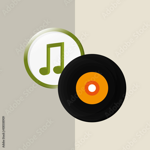 music illustration design, editable vector