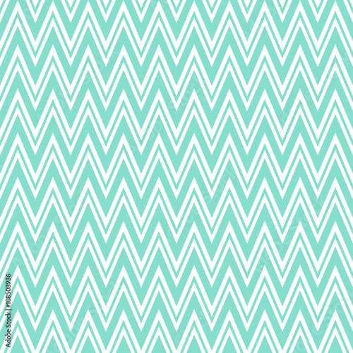 aqua & white modern chevron pattern, seamless texture background