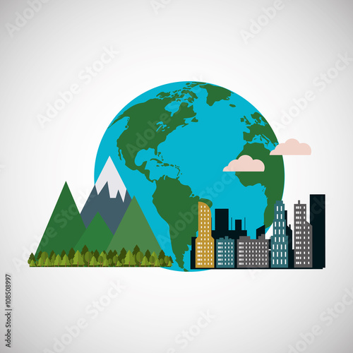 Graphic design of pollution