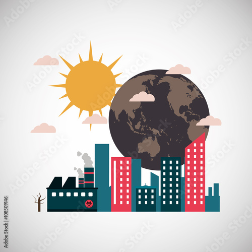 Graphic design of pollution
