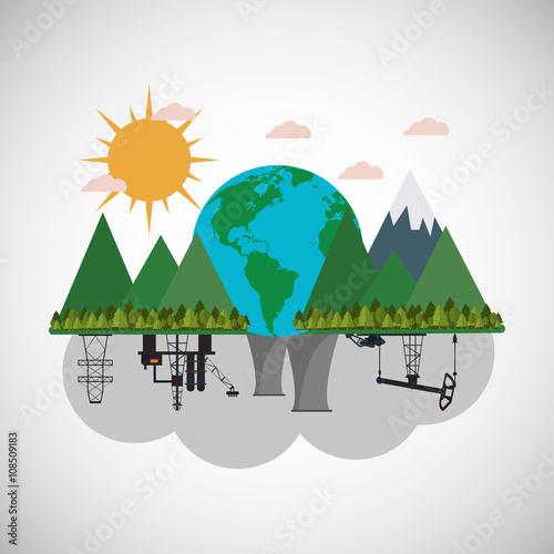 Graphic design of pollution