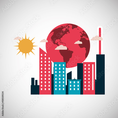 Graphic design of pollution