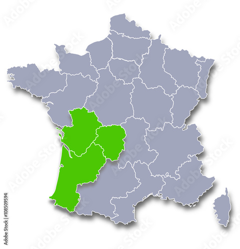 aquitaine limousin poitou charentes région de france