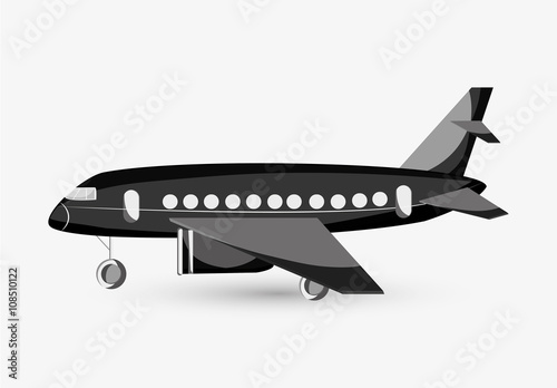 Airplane illustration design  editable vector